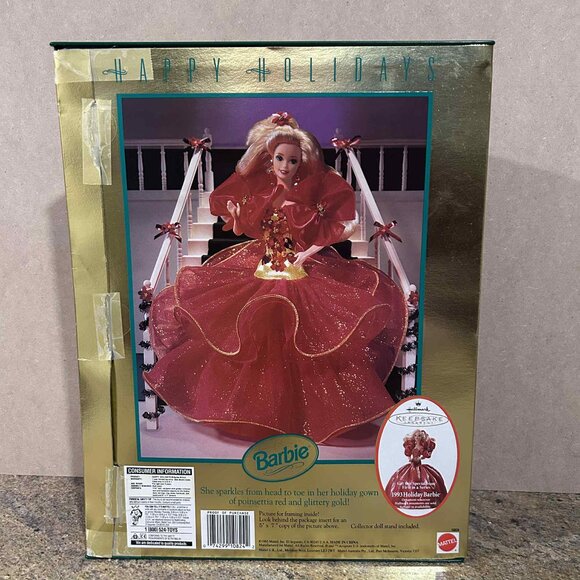 Mattel 1993 Barbie Special Edition “Happy Holidays” Barbie Doll - Picture 2 of 6